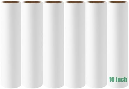 Mega Lint Roller Refills 10 inch Sticky Roller Refills for Evercare Smart Design Layers Leo Cleaning Floor Roller for Removing Pet Hair, 6 Pack Total 360 Sheets