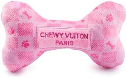 Haute Diggity Dog Chewy Vuiton Bone Plush Dog Toy, Designer Parody Toy