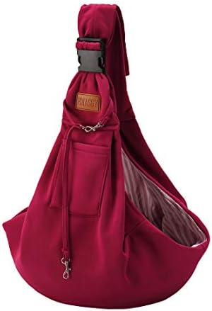 FDJASGY Small Dog Sling Cat Carrier Adjustable Strap Hands Free Reversible Pet Puppy Travel Bag Backpack for Outdoor Travel