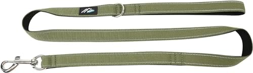 [白山:Hakusan] Zero Dog Leash Made by Japanese, Cushion, Fit to Hand, Black x Green