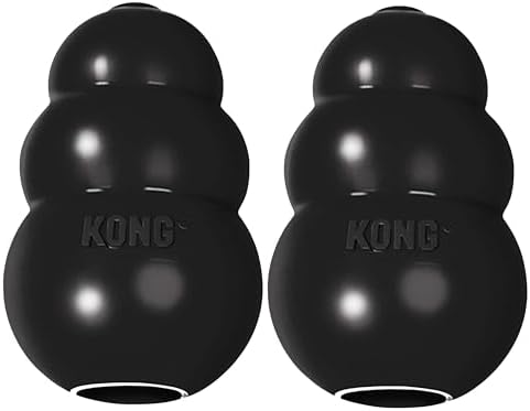 KONG Extreme Dog Toy, Natural Rubber Chew, for Large Dogs (Pack of 2)