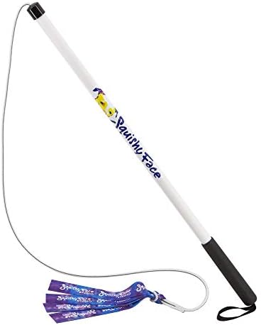 Squishy Face Studio Flirt Pole V2 with Lure - Durable Dog Toy for Fun Obedience Training & Exercise, Purple/Blue Tie Dye, Regular - 36 inch