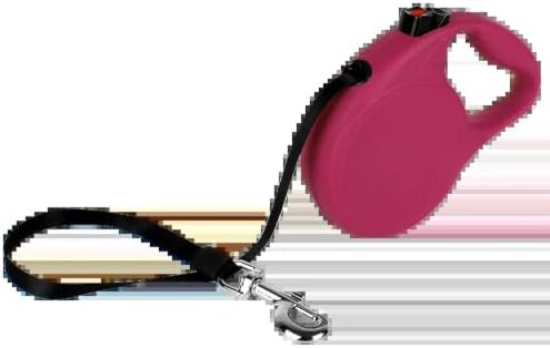 Alcott Kong Retractable Trail, Large, Fuschia, 16' Long