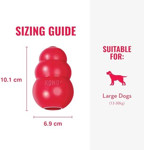KONG Classic Stuffable Dog Toy, Natural Rubber, for Large Dogs (Pack of 2)