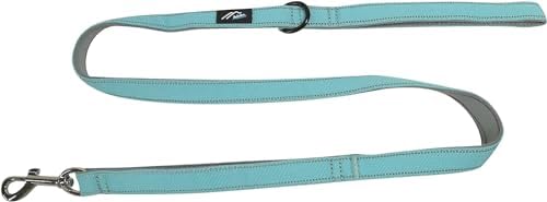 [白山:Hakusan] Zero Dog Leash Made by Japanese, Cushion, Fit to Hand, Gray x Mint Green
