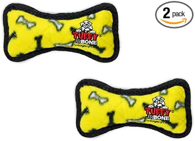 TUFFY® : 2 Pack Bone Dog Toy: Ultra Durable Plush Toy with Multiple Layers & Reinforced Seams, Washable and Floats, Original Construction