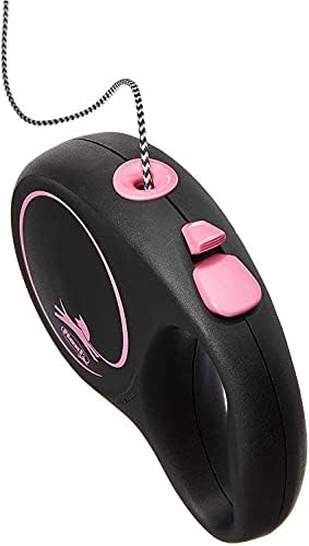 Flexi Black Design Cord Pink Extra Small 3m Retractable Dog Leash/Lead for Dogs up to 8kgs/18lbs