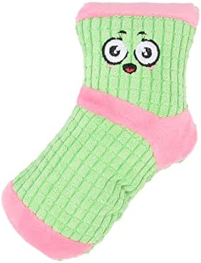 Squeaky Dog Toys, Funny Dog Toys Stuffed Plush Dog Toy, Cute Socks Dog Birthday Gift Dog Chew Toys Pet Toys for Small Medium Dogs(Pink Green)
