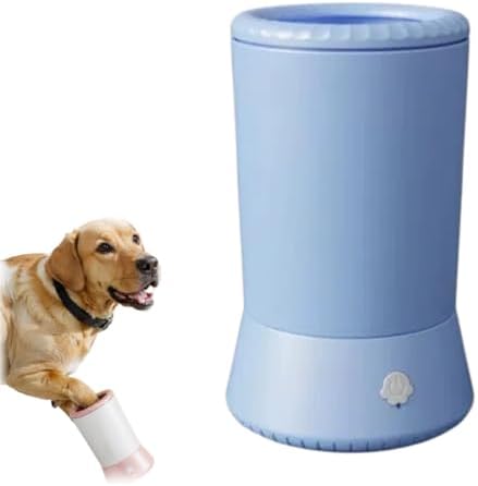 Automatic Dog Paw Cleaner 2025 New Dog Paw Cleaner Cup, Dog Paw Cleaner with USB Rechargeable, Paw Cleaner for Small Medium Large Breed Dogs Cats/Dogs (Two Stalls-Blue A)