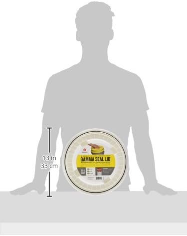 Gamma2 Seal Lid White | For Pet Food Storage | Fits 3.5-7 Gallon Buckets | BPA Free | Pack of 12