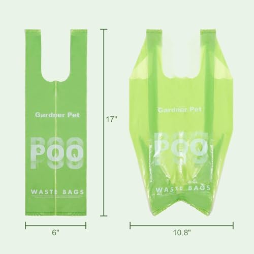 Dog Poop Bags with Handles 15 Rolls, 180 Counts Pine Scented Dog Waste Bags with Dispenser, Leak Proof and Extra Thick, Easy-Tie Pet Poop Bags with Holder for Dogs, Puppies, Cats, Kitten
