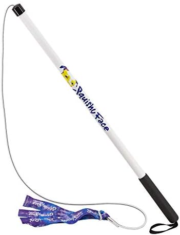 Squishy Face Studio Flirt Pole V2, Purple/Blue Tie Dye, Regular 36"