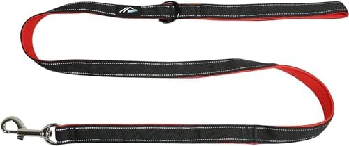 [白山:Hakusan] Zero Dog Leash Made by Japanese, Cushion, Fit to Hand, Red x Black