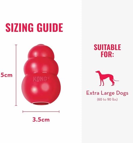 KONG Classic Stuffable Toy, Natural Rubber, Extra Large Dogs (Pack of 2)