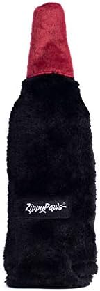 ZippyPaws Happy Hour Crusherz Squeaky Plush Pet Toy for All Breeds - Merlot