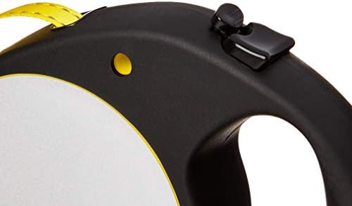 doggo Reflective Retractable Dog Leash, 16' Long Reflective Belt, Large for Dogs Up to 110 lbs., Neon Yellow with Reflective Accents