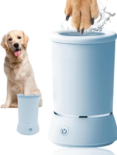 Automatic Dog Paw Cleaner for Dogs，2 Speeds Electric Paw Feet Cleaner for Small Medium Dogs Cats Pet