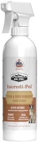 Dr. Pol Incredi-Pol Stain & Odor Remover | Eliminates Dirt, Urine & Feces | Safe and Effective Around Pets & Their Favorite Spots | Trigger Spray for Easy Use | 24 oz | Fresh Citrus