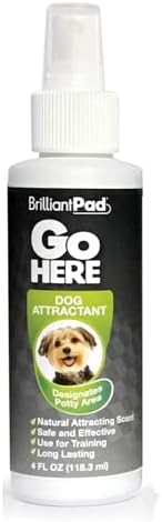 BrilliantPad Go Here! Puppy Potty Training Spray, Natural Attractant (4 oz)
