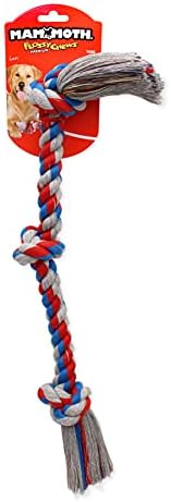 Mammoth Flossy Chews Rope Tug – Premium Cotton-Poly Tug Toy for Dogs – Interactive Rope Toy (Colors May Vary)