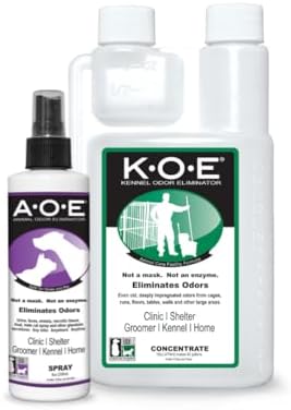 Odorcide K.O.E (Fragrance) & A.O.E Spray Bundle -Pet Odor Eliminator for Strong Odors in Home & Kennel and Between Baths Spray - Original Scent