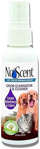 No Scent Carpet Upholstery & Fabric Furniture Spray Spot Cleaner for Wet Dog Smell, Cat Spray, Pet Odor, Urine, Poop & Secretions (2 Fl Oz / 59 mL)