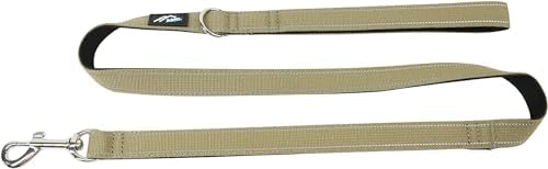 [白山:Hakusan] Zero Dog Leash Made by Japanese, Cushion, Fit to Hand, Black x Beige