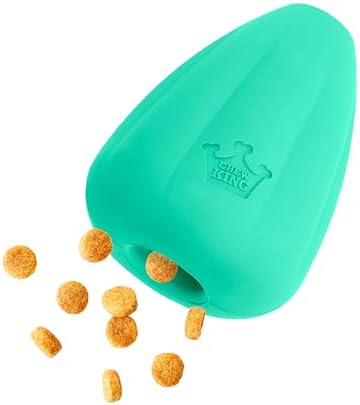 Chew King by Mammoth Premium Treat Dispensing Dog Toy, Durable Natural Rubber Chew Toy, Safety Air Vent, Interactive Enrichment Toy for Aggressive Chewers, XL - For Dogs 40-75lbs - Pack of 2 - Teal