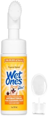 Wet Ones for Pets Foam Dog Paw Cleaner, Tropical Splash Scent, 5 Oz, 6-Pack