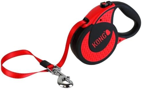 Alcott Kong Ultimate Retractable Dog Leash, Extra Large, Red, 16' Long