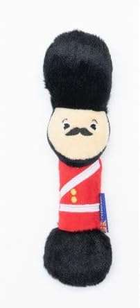 PetLondon British London Royal Guard Plush Dog Toy, Squeaky and 6" Plush London Queen Guard Puppy Toy, Cute Fun Royal London Union Jack Dog Interactive Toy