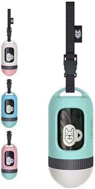 SVD.PET Dog Poop Bag Dispenser, Retractable Poop Bag Holder, Jade/White
