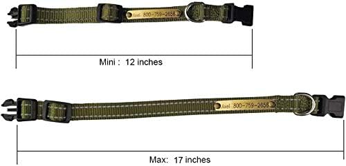 SINYUDUN Personalized Reflective Dog Collars with Customized ID Tags