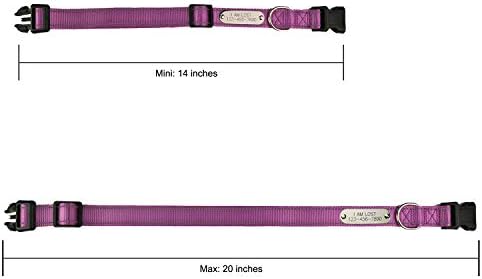 SINYUDUN Personalized Reflective Dog Collars with Customized ID Tags