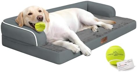 Comfort Expression Waterproof XXL Dog Bed with Bolster for Extra Large Dogs