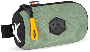 OllyDog Scoop Pick Up | Dog Poop Bag Holder | Lightweight & Water-Resistant Dispenser | Leash Attachment for Hands-Free Carry | Fits Standard Waste Bag Rolls (Olivine)
