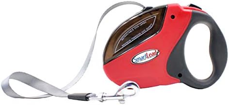 SmartLead RetraCountable Dog Leash, 16 ft, Up to 110 Lb, Red