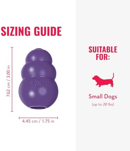KONG Senior, Gentle Natural Rubber Stuffable Dog Toy, for Small Dogs