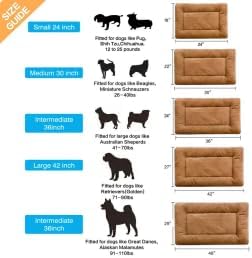 Dog Crate Pad Washable Dog Bed for Crate Medium Cozy Mat 30-Inch Camel | Ultra Soft Kennel Pad,Anti-Slip Bottom,Fits for Most Metal Crates,Comfortable Sleeping Pet Mat