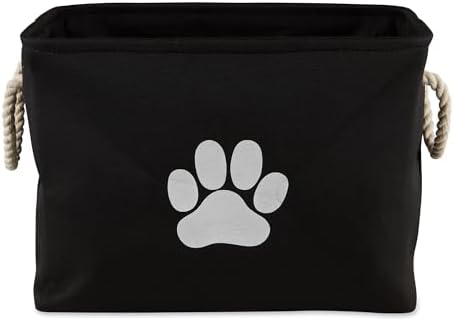 Bone Dry Pet Storage Collection Collapsible Bin, Black, Small Rectangle