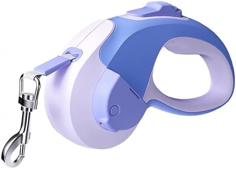 Retractable Dog Leash for Small and Medium Dogs – No-Tangle Automatic Pet Leash with Anti-Pull Design, Durable Dog Walking Lead, 10ft, Purple