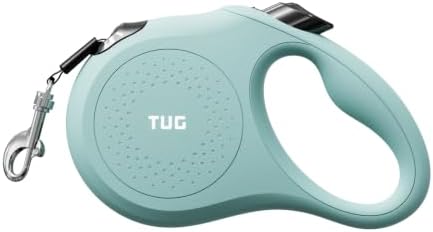 TUG Quest Retractable Dog Leash | 360° Tangle-Free | 16 ft Tape (S, Green)