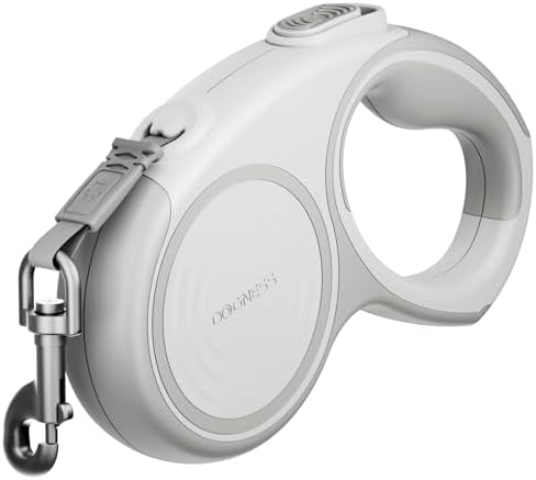 DOGNESS 16.4 Ft Heavy Duty Retractable Dog Leash 110 lbs (Dove Grey)