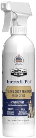 Dr. Pol Incredi-Pol Stain & Odor Remover | Eliminates Dirt, Urine | Safe and Effective Around Pets & Their Favorite Spots | Trigger Spray for Easy Use | 16 oz | Fresh Citrus