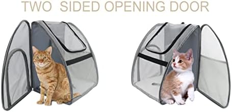 Pet Carrier Backpack, Ventilated and Breathable for Cats Dogs, Collapsible Designed for Travel, Hiking & Outdoor Use Black