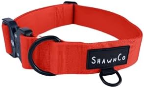 ShawnCo Basecamp Tactical Dog Collar (Mustang Red, L)