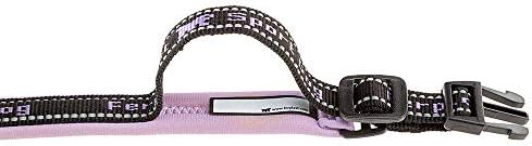 Ferplast Dog Sport Dog Collar, Soft Padding, Reflective Nylon, Pet Name Tag, Size: 2 cm (33-43 cm), Purple