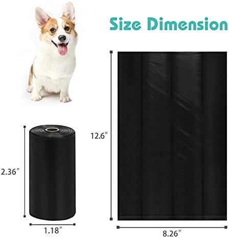 Dog Poop Bags, Dog Waste Bags [Extra Thick][Leak-Proof] Eco-Friendly 16 Rolls, 240 Bags Black