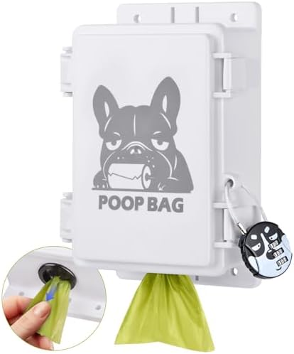 Heavy Duty Outdoor Dog Poop Bag Dispenser -Wall Mountable, Waterproof Poop Bag Organizer Dispenser for Home, Porch, Lawn, Yard Cleanup- Neighbor-Friendly Cleanup Solution（FBD-Without bag）
