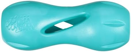 WEST PAW Qwizl Durable Zogoflex Dog Puzzle Toy for Mental Stimulation, and Enrichment - Treat Dispensing for Bully Sticks and Dental Sticks - Dishwasher Safe - Made in USA - Large - Teal